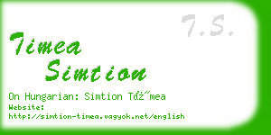 timea simtion business card